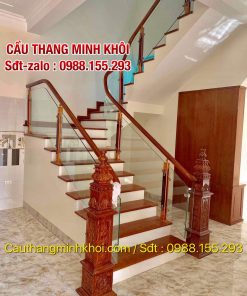 CẦU THANG LAN CAN KÍNH ĐẸP . CẦU THANG KÍNH CƯỜNG LỰC HIỆN ĐẠI