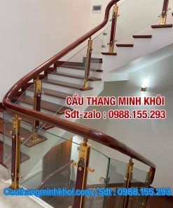 CẦU THANG KÍNH GỖ ĐẸP TẠI HÀ NỘI . MẪU CẦU THANG KÍNH CƯỜNG LỰC ĐẸP